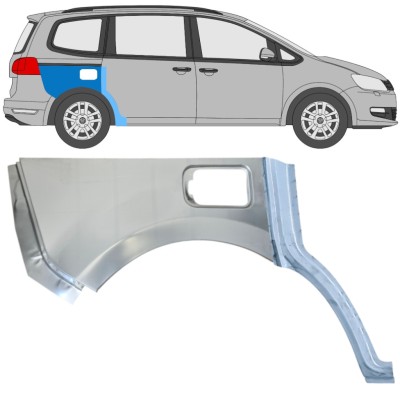 Rear wing repair panel for Volkswagen Sharan 2010-2022 / Right / Set 14603