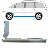 Full sill and front wing repair panel for Volkswagen Sharan 1995-2010 / Left / Set 10369