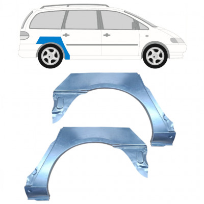 Rear wing repair panel for Volkswagen Sharan 1995-2000 / Left+Right / Set 9290