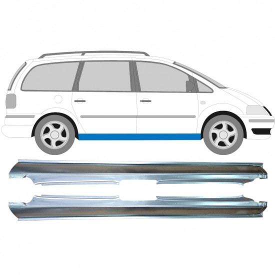 Complete sill and rear wing repair panel for Volkswagen Sharan 1995-2000 / Set 9490