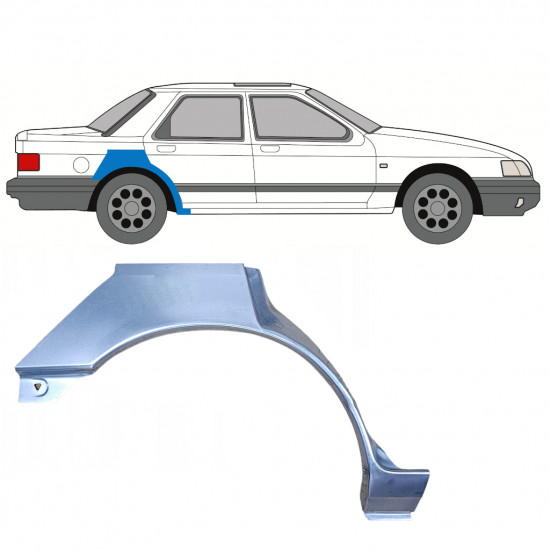 Rear wing repair panel for Ford Sierra 1982-1993 / Right 7388