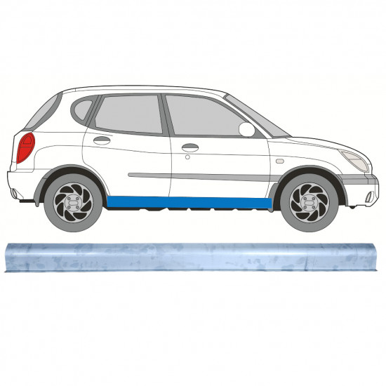 Sill repair panel for Daihatsu Sirion 1998-2005 / Left = Right (symmetrical) 12455