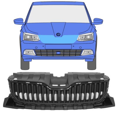 Grille for Skoda Fabia 2014-2018 16189