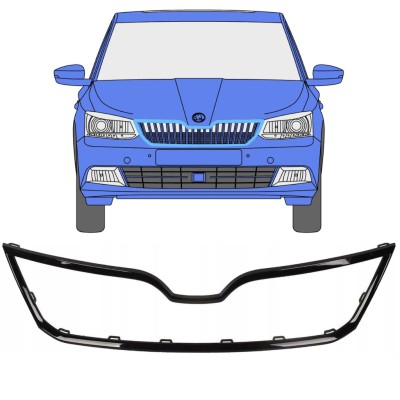 Radiator grille frame for Skoda Fabia 2014-2018 16191