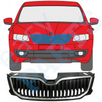 Chrome grille for Skoda Octavia 2013-2017 9354