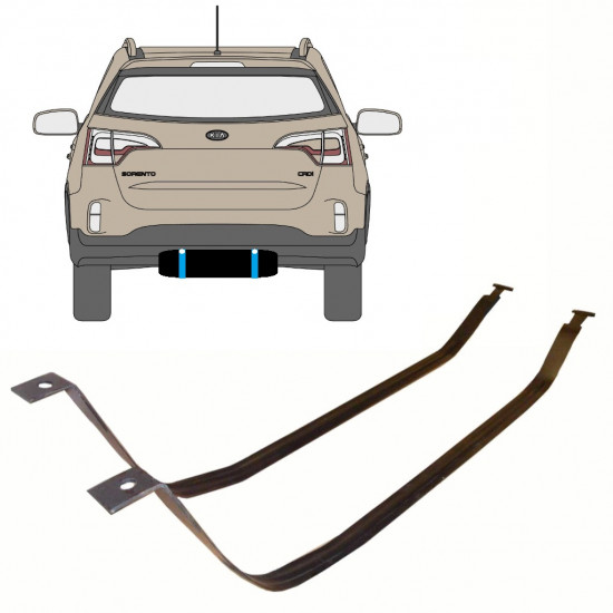 Fuel tank straps for Kia Sorento 2009-2015 10698