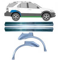 Sill and rear wing repair panel for Kia Sorento 2002-2009 / Left+Right / Set 10696