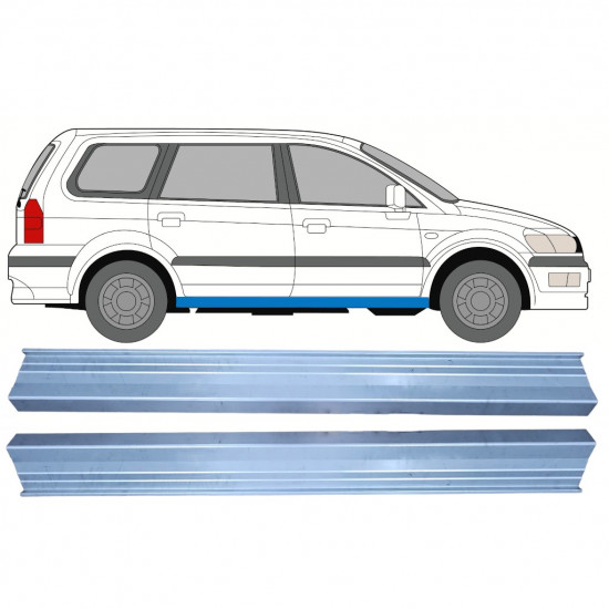 Sill repair panel for Mitsubishi Space Wagon 1998-2004 / Left = Right (symmetrical) / Set 10438