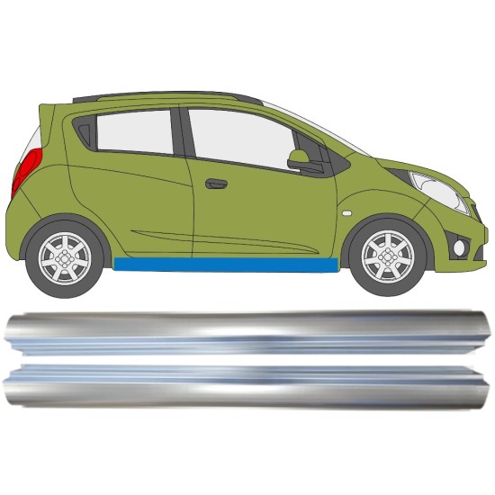 Sill repair panel for Chevrolet Spark 2010-2014 / Left+Right / Set 16056