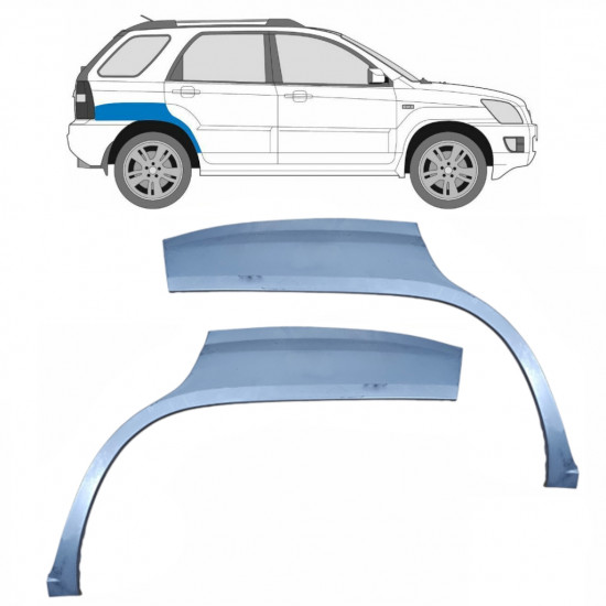Rear wing repair panel for Kia Sportage 2004-2010 / Left+Right / Set 9225