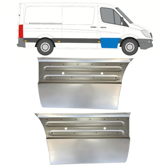 Front door repair panel for Mercedes Sprinter 2006-2018 / Left+Right / Set 14727