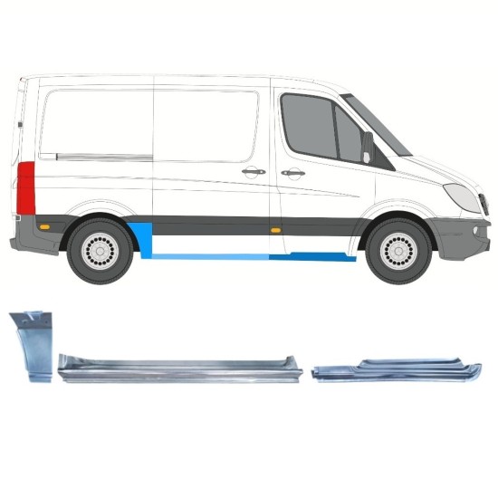 Repair panel set for Mercedes Sprinter 2006-2018 / Right / 15602