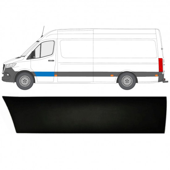 Front door trim for Mercedes Sprinter 2018- / Left 12927