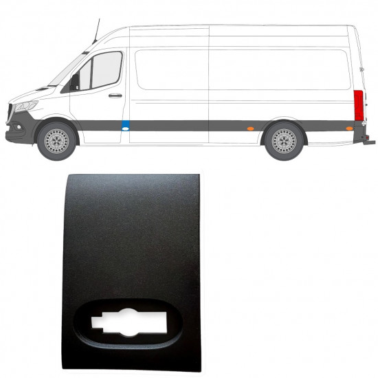 Front pillar side trim for Mercedes Sprinter 2018- / Left 12929