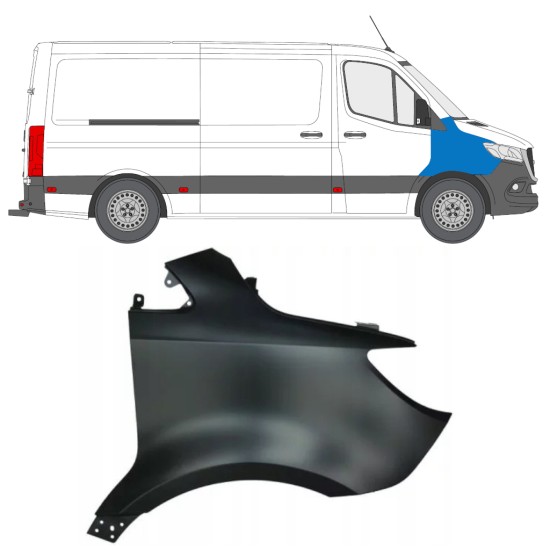 Front wing for Mercedes Sprinter 2018- / Right 14939