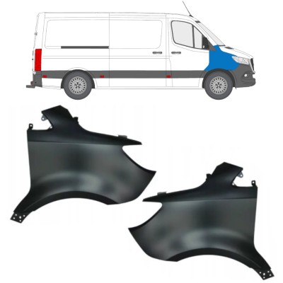 Front wing for Mercedes Sprinter 2018- / Left+Right / Set 14941
