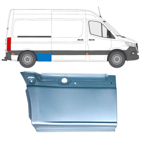 Lower rear wing repair panel for Mercedes Sprinter 2018- / Right 14549
