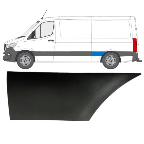 Rear wing side trim for Mercedes Sprinter 2018- / Left 16649
