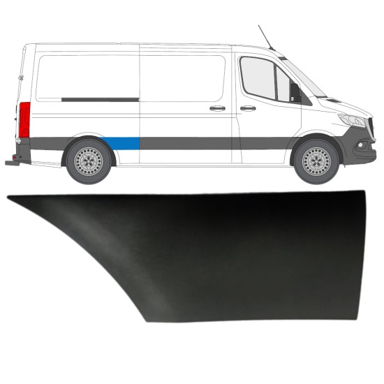 Rear wing side trim for Mercedes Sprinter 2018- / Right 16648