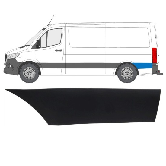 Rear fender side trim behind the wheel for Mercedes Sprinter 2018- / Left 16643