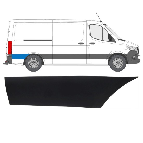 Rear fender side trim behind the wheel for Mercedes Sprinter 2018- / Right 16642