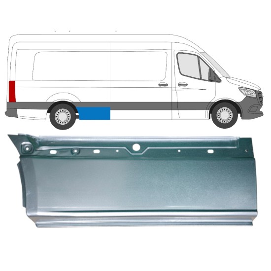 Lower rear wing repair panel for Mercedes Sprinter 2018- / Right 14551