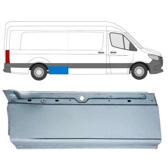 Lower rear wing repair panel for Mercedes Sprinter 2018- / Right 16063