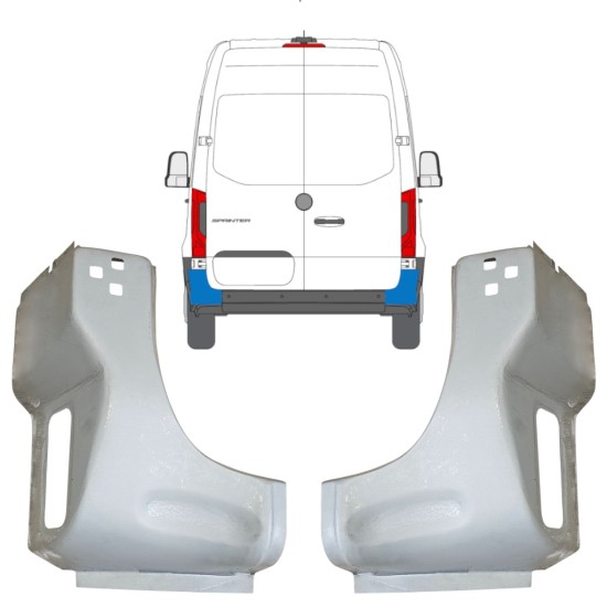 Rear corner repair panel for Mercedes Sprinter 2018- / Left+Right / Set 14653