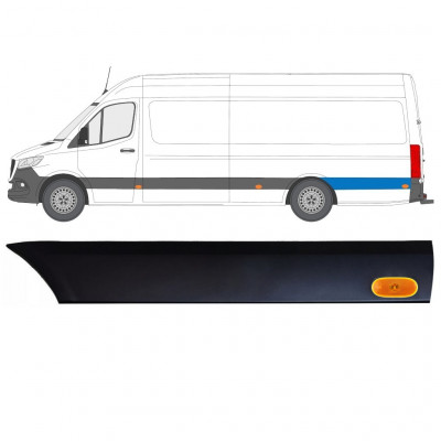 Rear wing side trim with lamp for Mercedes Sprinter 2018- / Left / Set 12971