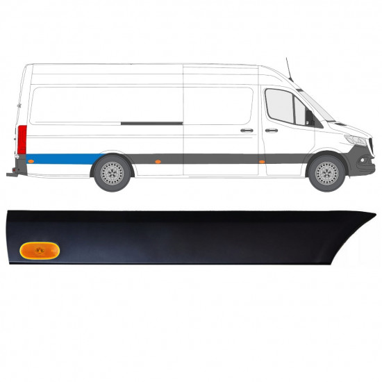 Rear wing side trim with lamp for Mercedes Sprinter 2018- / Right / Set 12970