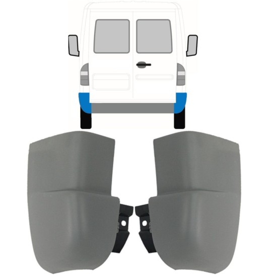 Rear bumper corner for Mercedes Sprinter 1995-2006 / Left+Right / Set 9717