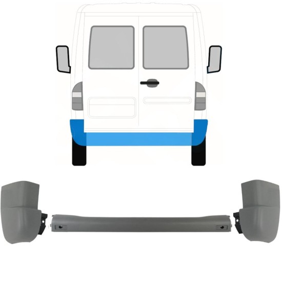 Rear bumper for Mercedes Sprinter 1995-2006 / Set 9718