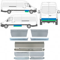 Inner and outer door repair panel for Volkswagen Crafter 2005-2017 / Left+Right / Set 14494