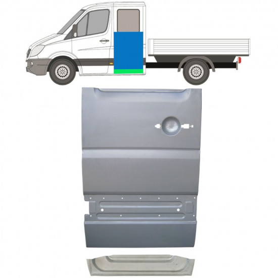 MERCEDES SPRINTER 2006- DOUBLE CAB REAR DOOR INNER + OUTER REPAIR PANEL / LEFT