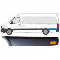 Rear wing side trim behind the wheel with lamp for Mercedes Sprinter 2006- / LWB / Left / Set 9059