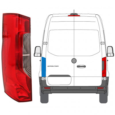 Rear light for Mercedes Sprinter 2018- / Left 12924