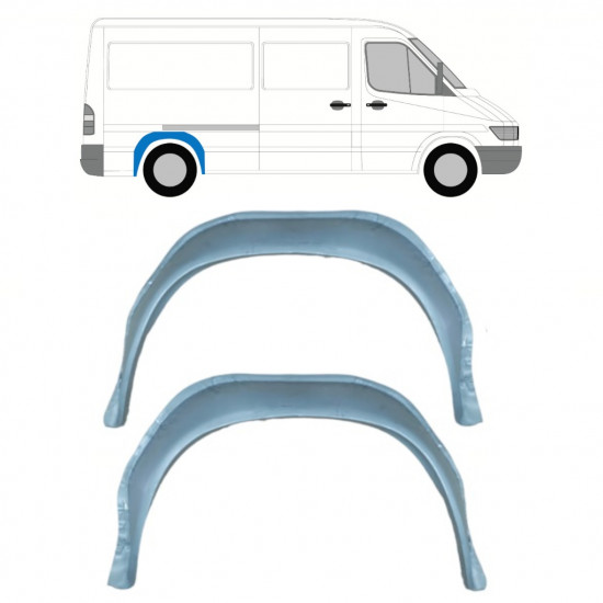 Inner rear wheel arch repair panel for Mercedes Sprinter 1995- / Left = Right (symmetrical) / Set 10959