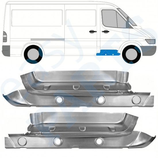 MERCEDES SPRINTER 1995-2006 FRONT DOORSTEP WITH PART OF SILL / SET