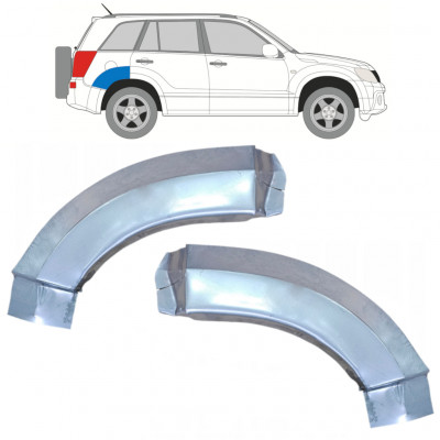 Rear fender rear section repair panel for Suzuki Grand Vitara 2005-2014 / Left+Right / Set 9888
