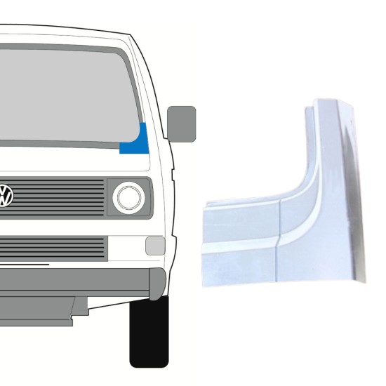 Windscreen Scuttle panel repair for Volkswagen Transporter T3 1979-1992 / Left 16127