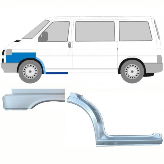 Sill and front and rear wing repair panel for VW Transporter T4 1990- / Left / Set 10040