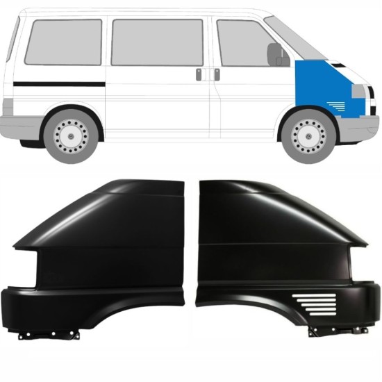 Front wing for Volkswagen Transporter T4 1996-2003 / Left+Right / Set 10583