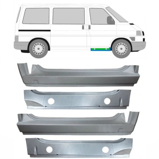Inner and outer front sill repair panel for Volkswagen Transporter T4 1990-2003 / Set 9907