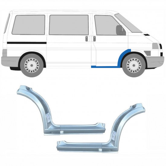 VW T4 1996- FRONT WHEEL ARCH REPAIR PANEL + SILL REPAIR PANEL / SET
