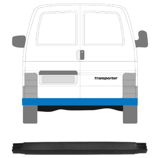 Rear bumper for Volkswagen Transporter T4 1990-1996 16001