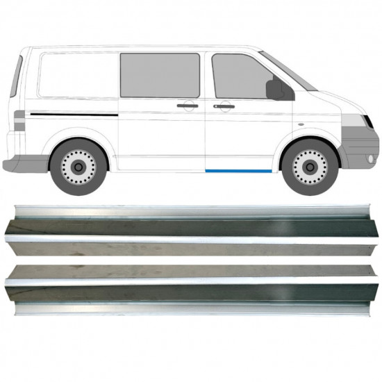 Front door sill repair panel for VW Transporter T5 2003-2015 / Left = Right (symmetrical) / Set 9695