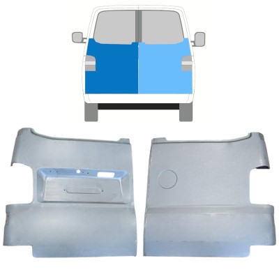 Rear door repair panel for Volkswagen Transporter T5 2003-2015 / Left+Right / Set 15060