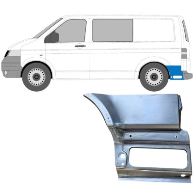 Rear fender repair panel behind the wheel for Volkswagen Transporter T5 2003-2015 / Left 16263
