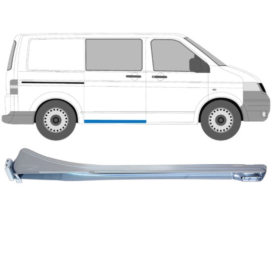 Sliding door guide rail for Volkswagen Transporter T5 2003-2015 / Right 16286