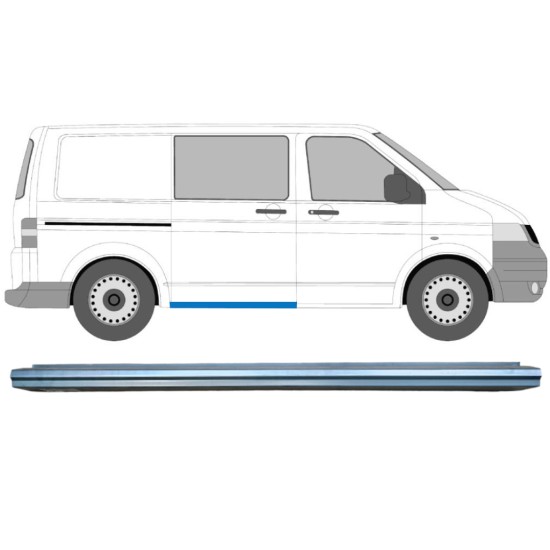 Sliding door sill repair panel